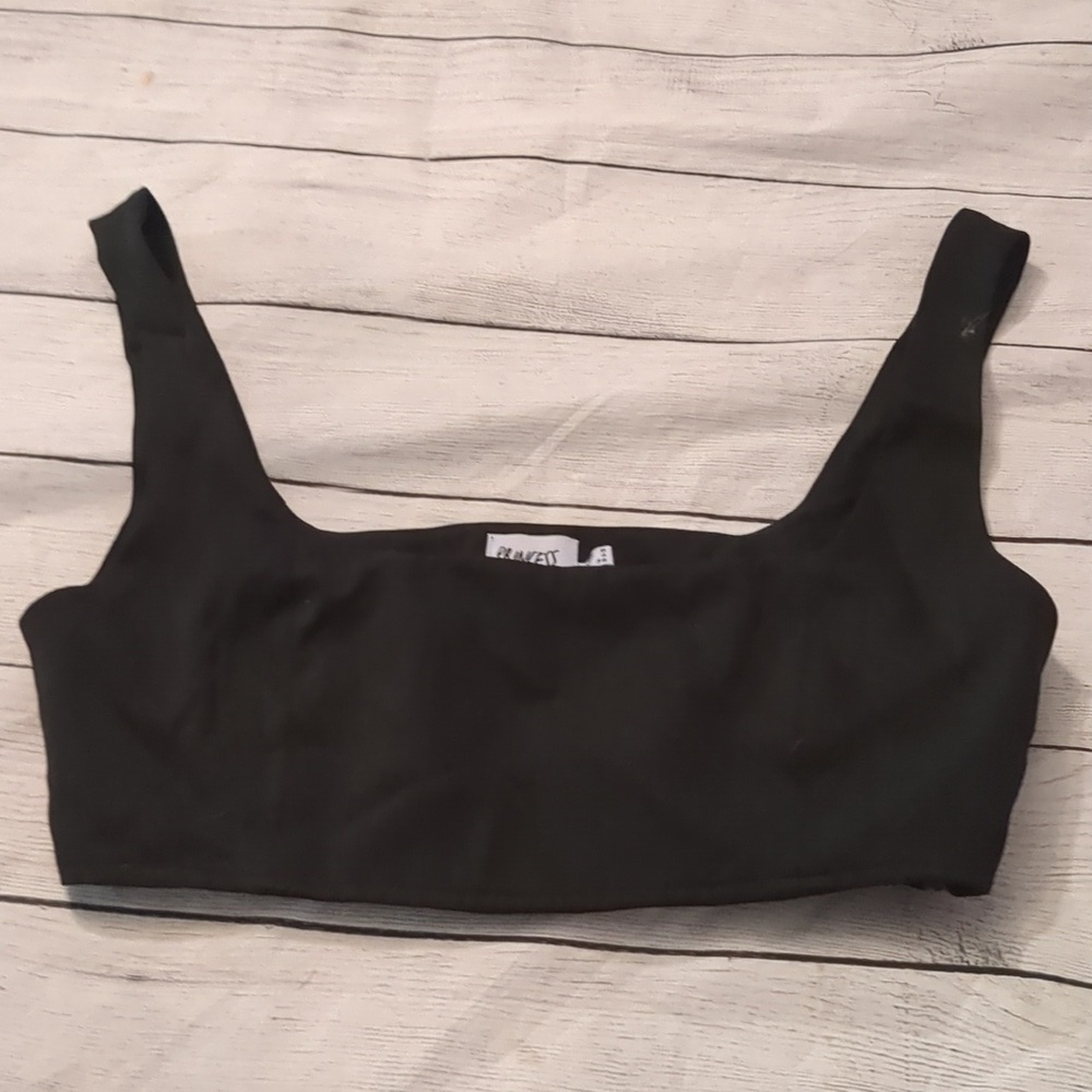 Princess Polly Black Huxley crop top size 4